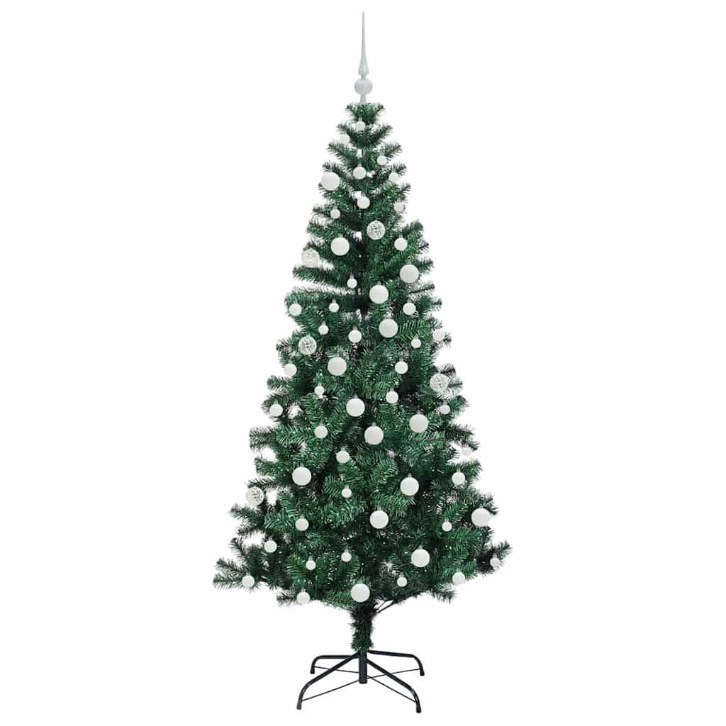 vidaXL Künstlicher vorbeleuchteter Weihnachtsbaum Grün 180 cm