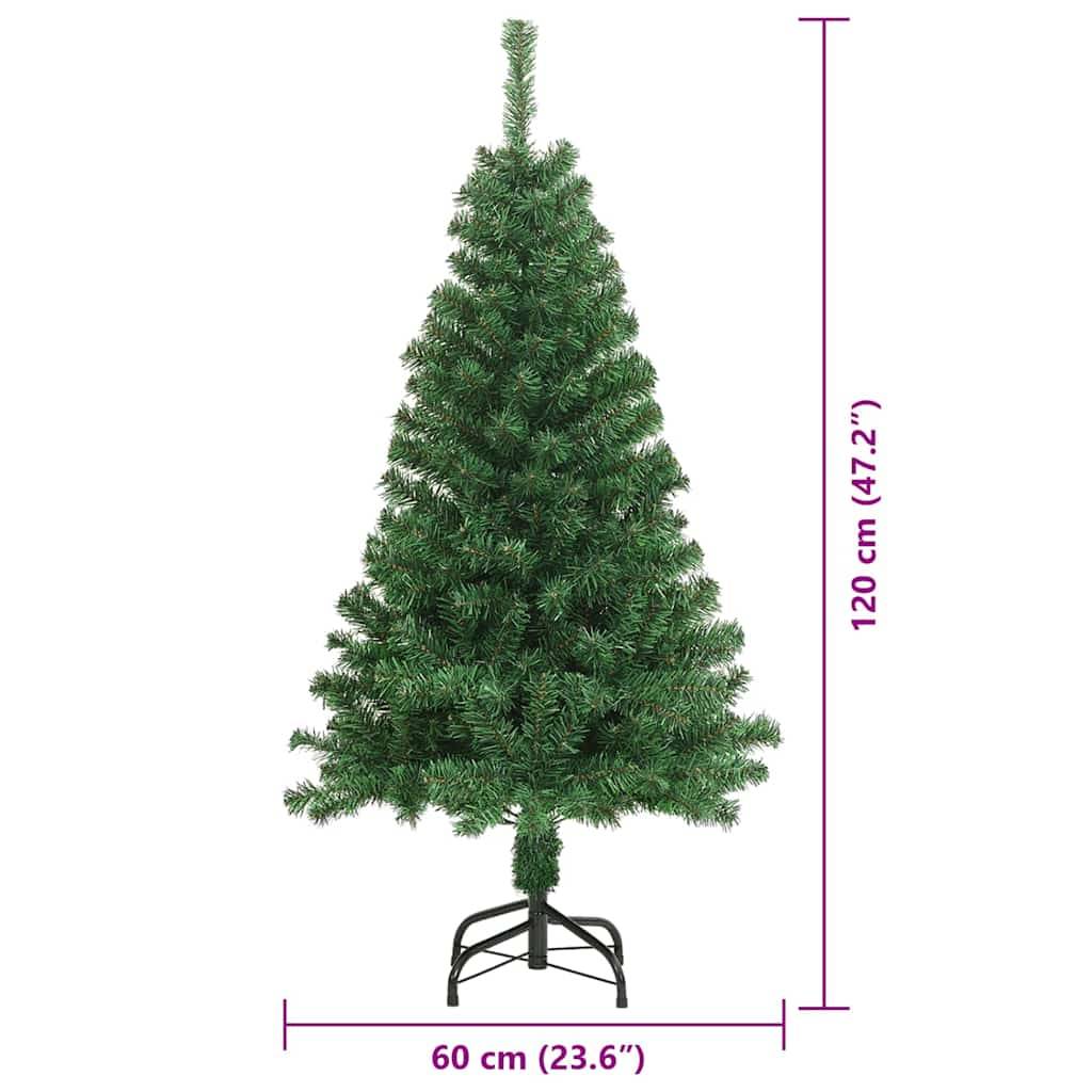 vidaXL Künstlicher Weihnachtsbaum mit 150 LEDs mit Ständer Grün 120 cm