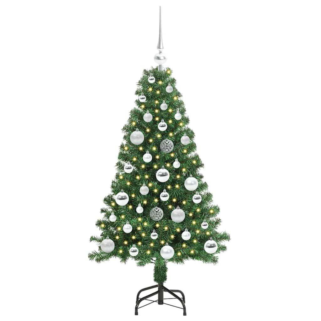 vidaXL Künstlicher Weihnachtsbaum mit 150 LEDs mit Ständer Grün 120 cm