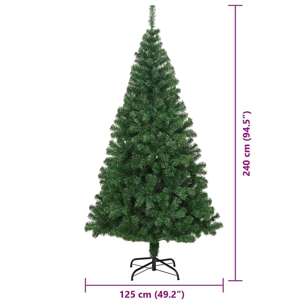 vidaXL Künstlicher Weihnachtsbaum mit 300 LEDs mit Ständer Grün 240 cm