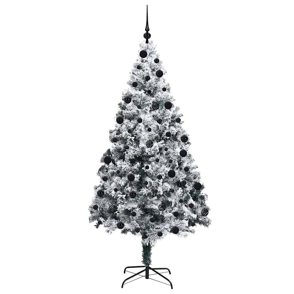 vidaXL Künstlicher Weihnachtsbaum mit 300 LEDs mit Ständer Weiß 210 cm