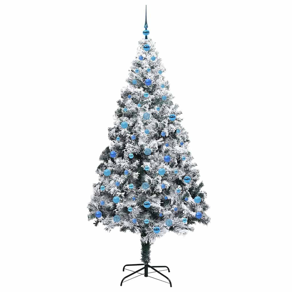 vidaXL Künstlicher Weihnachtsbaum mit 300 LEDs mit Ständer Weiß 210 cm