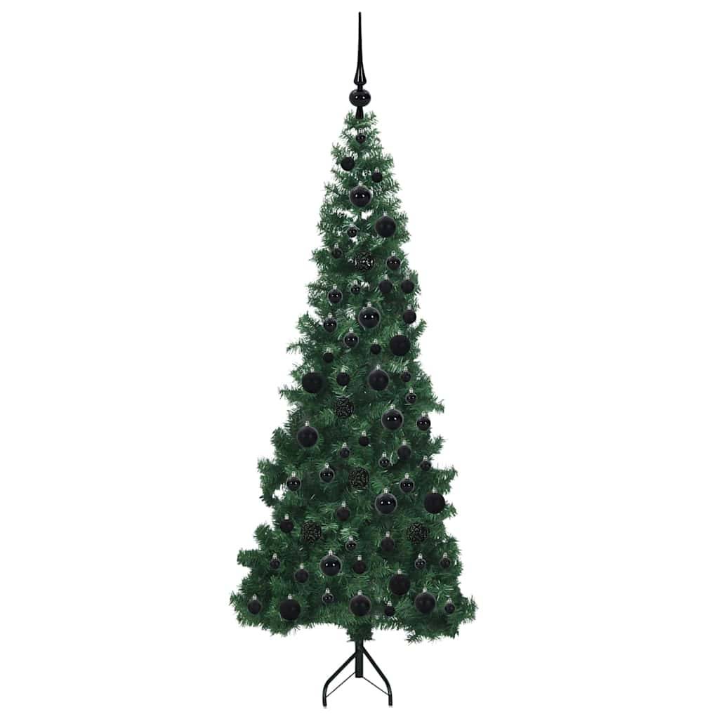 vidaXL Eckiger künstlicher Weihnachtsbaum Grün 180 cm PVC und Metall
