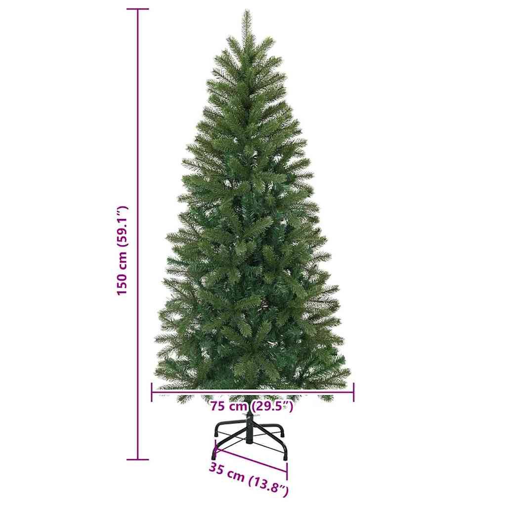 Ein grüner künstlicher Weihnachtsbaum mit Maßen: 150 cm (59,1