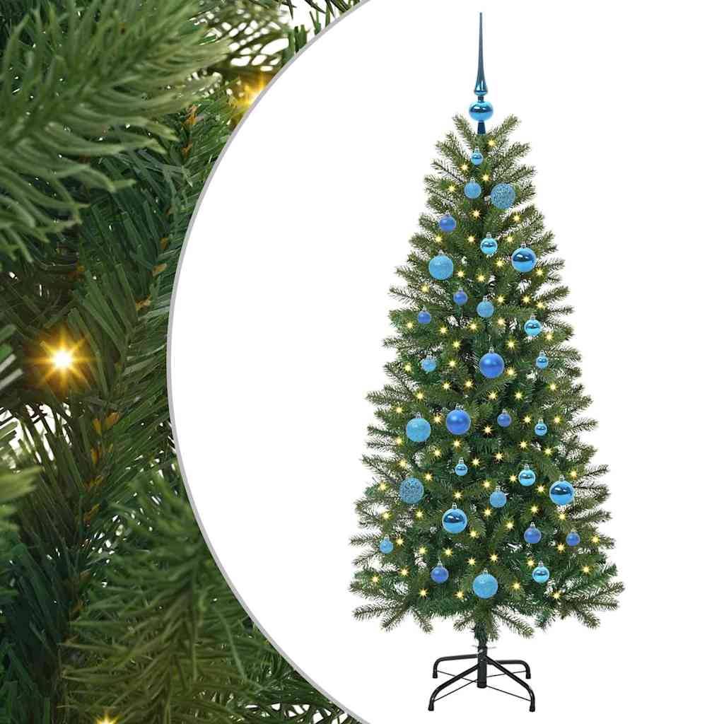 vidaXL Künstlicher Weihnachtsbaum mit 150 LEDs Grün 150 cm PE und PVC