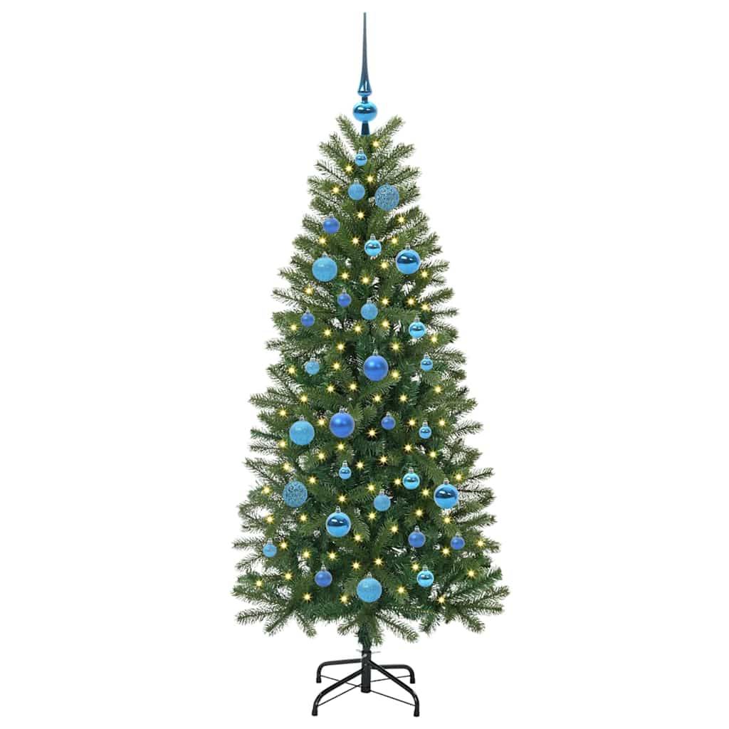 vidaXL Künstlicher Weihnachtsbaum mit 150 LEDs Grün 150 cm PE und PVC