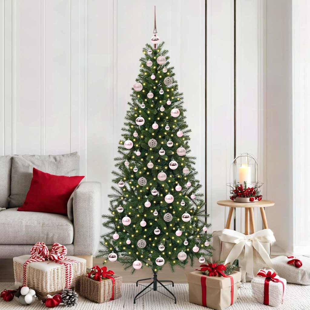 vidaXL Künstlicher Weihnachtsbaum mit 300 LEDs Grün 180 cm PE und PVC