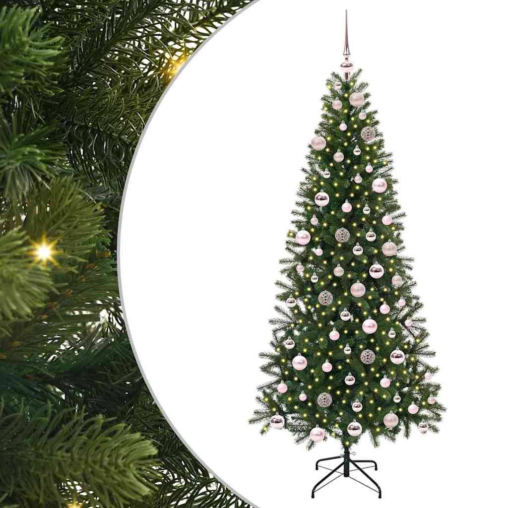 vidaXL Künstlicher Weihnachtsbaum mit 300 LEDs Grün 180 cm PE und PVC