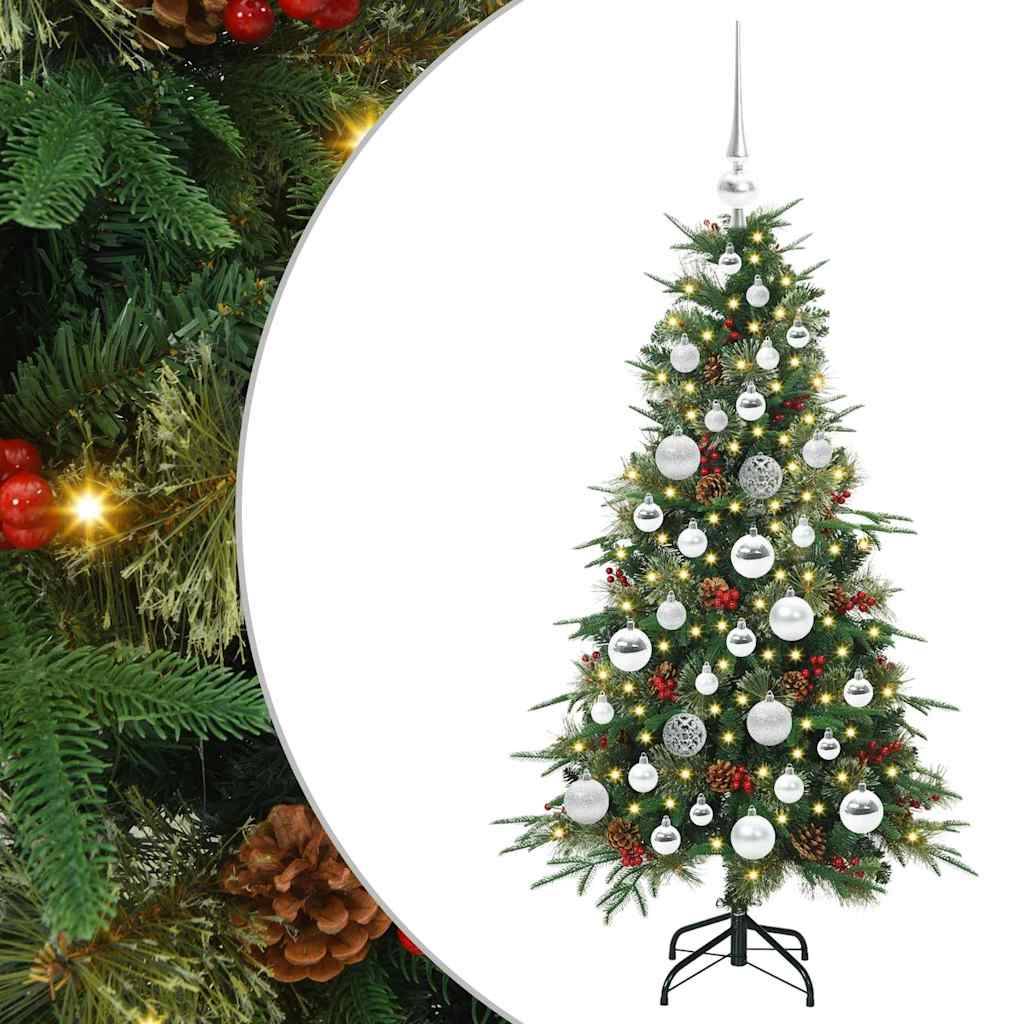 vidaXL Künstlicher klappbarer Weihnachtsbaum Grün 120 cm PE und PVC