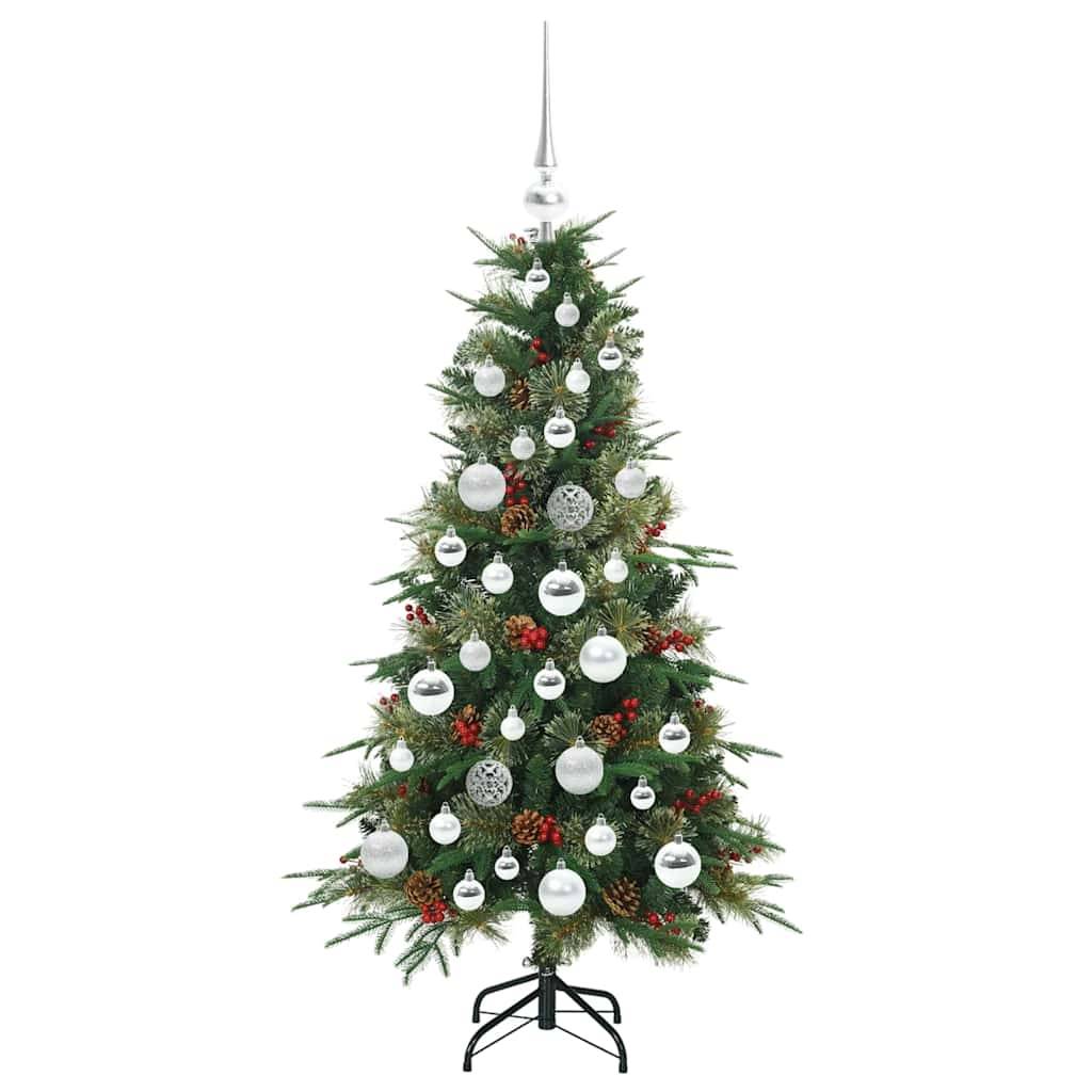 vidaXL Künstlicher klappbarer Weihnachtsbaum Grün 120 cm PE und PVC