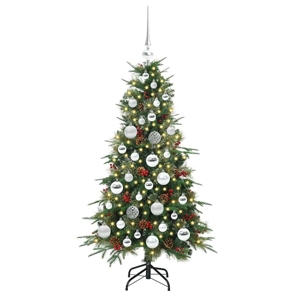vidaXL Künstlicher klappbarer Weihnachtsbaum Grün 120 cm PE und PVC