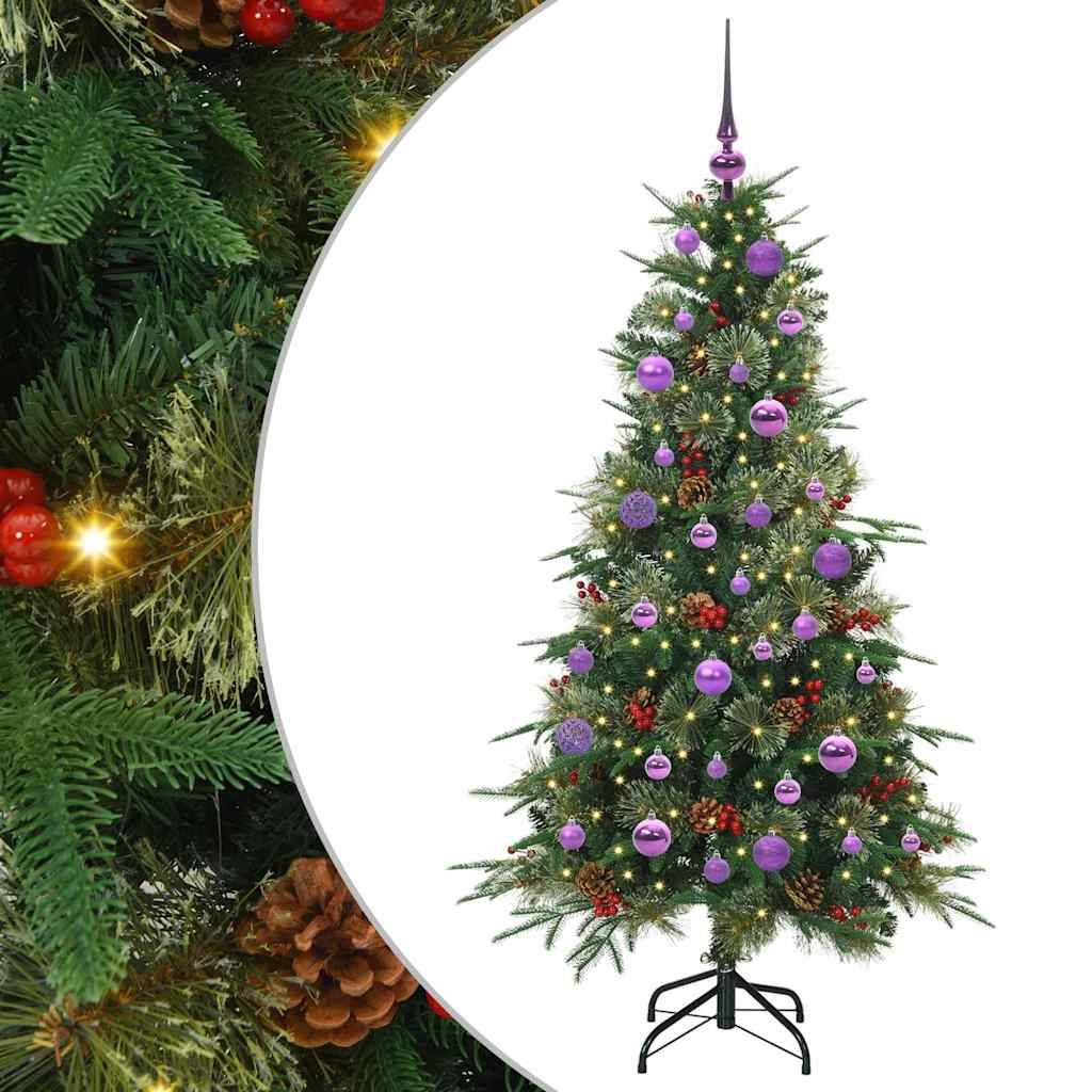 vidaXL Künstlicher klappbarer Weihnachtsbaum Grün 150 cm PE und PVC
