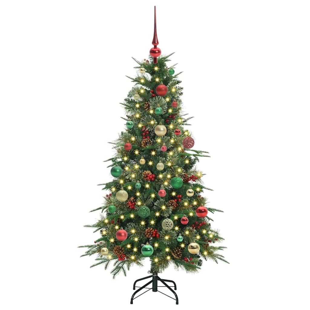 vidaXL Künstlicher klappbarer Weihnachtsbaum Grün 150 cm PE und PVC