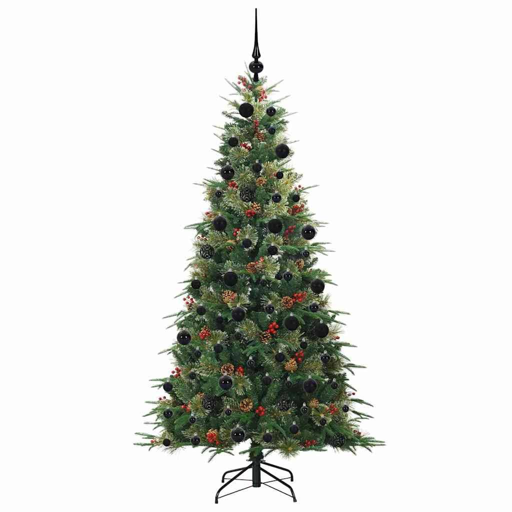 vidaXL Künstlicher klappbarer Weihnachtsbaum Grün 210 cm PE und PVC