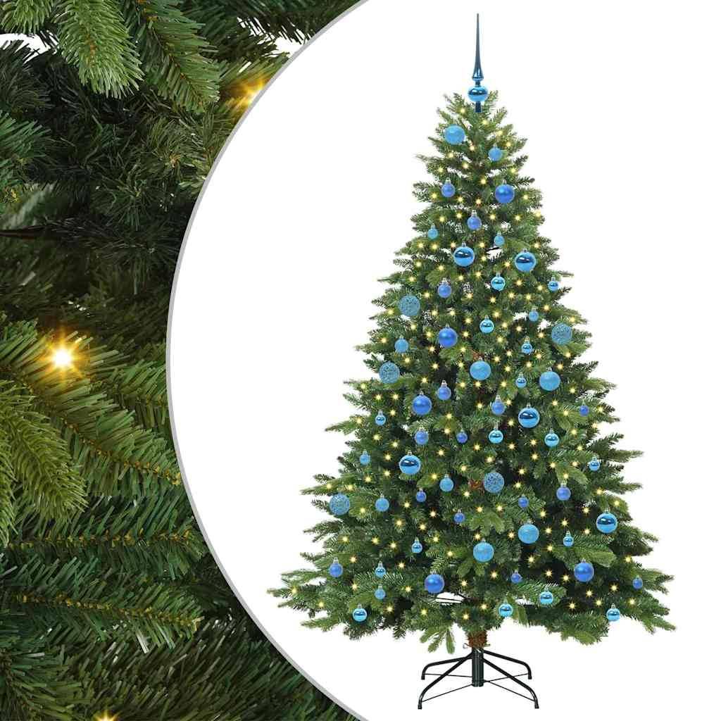 vidaXL Künstlicher Weihnachtsbaum mit 300 LEDs Grün 180 cm PE und PVC