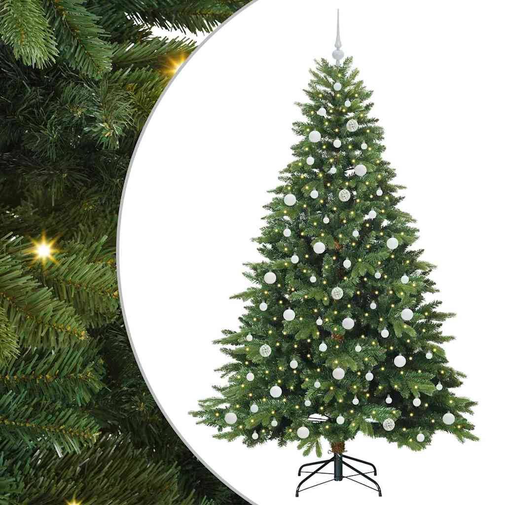 vidaXL Künstlicher Weihnachtsbaum mit 300 LEDs Grün 210 cm PE und PVC