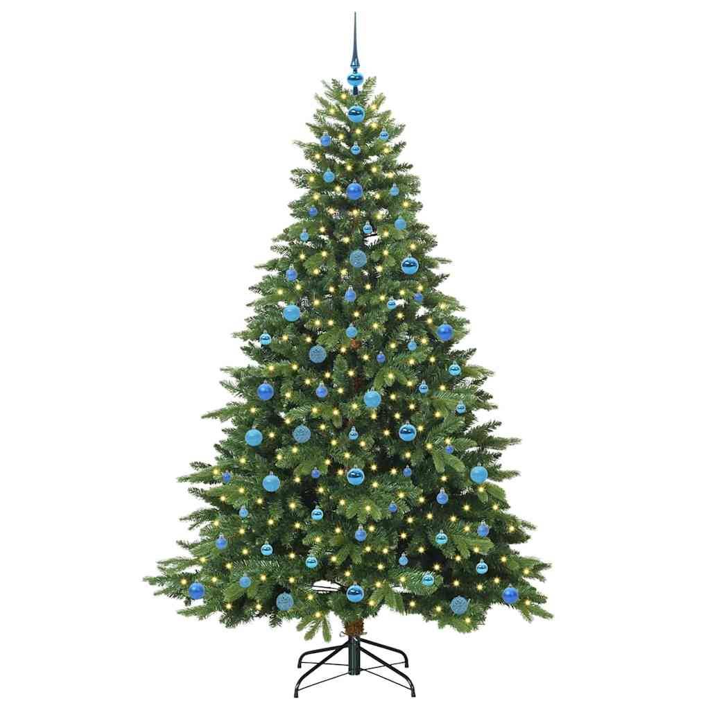 vidaXL Künstlicher Weihnachtsbaum mit 300 LEDs Grün 210 cm PE und PVC