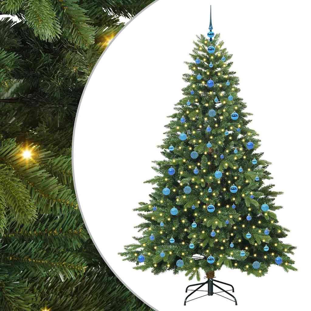 vidaXL Künstlicher Weihnachtsbaum mit 300 LEDs Grün 210 cm PE und PVC