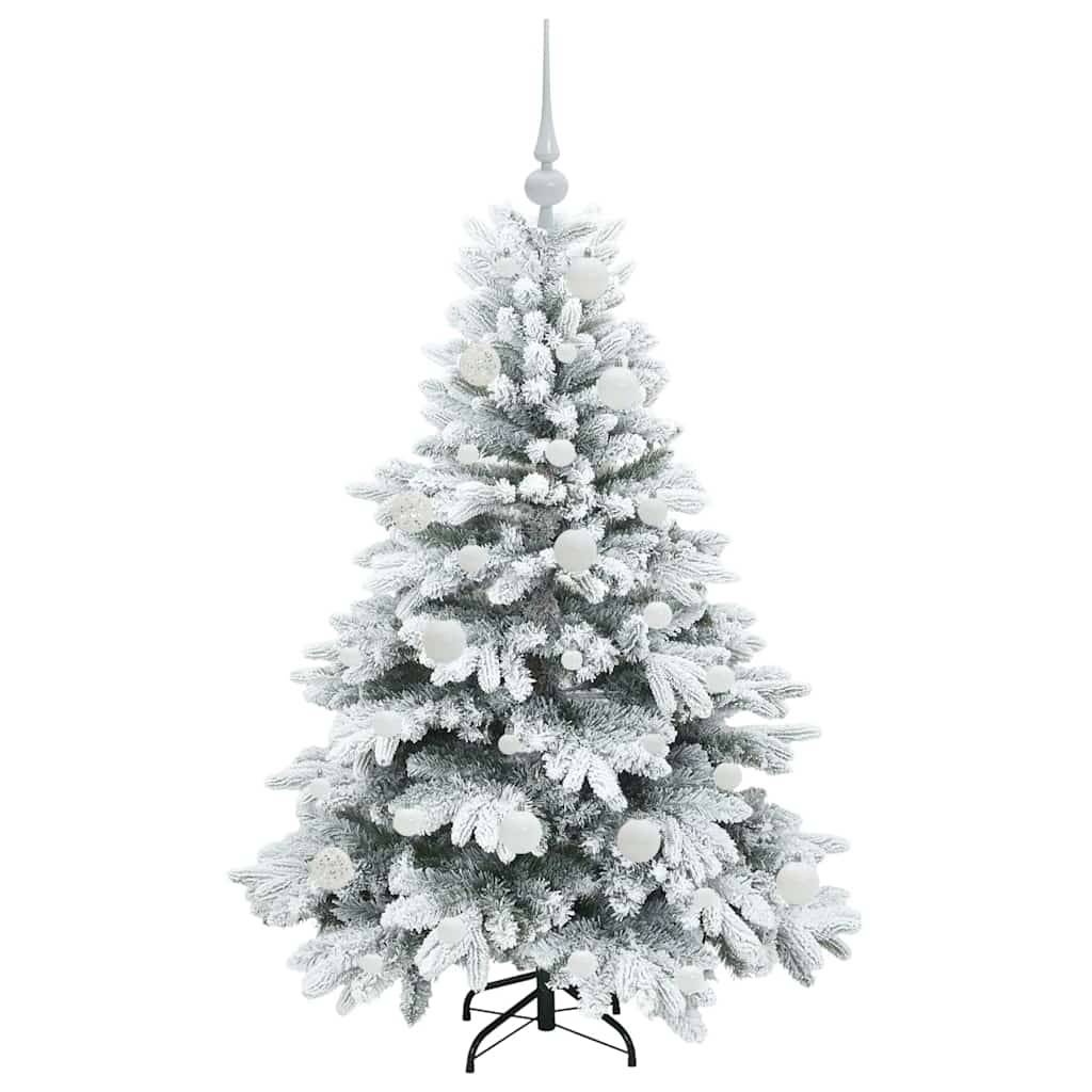 vidaXL Künstlicher Weihnachtsbaum mit 150 LEDs Weiß 120 cm PE und PVC