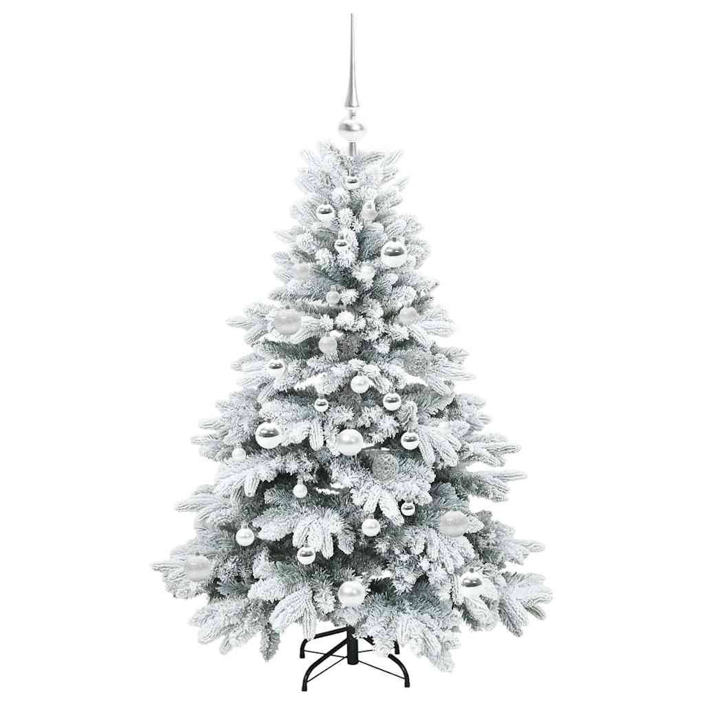 vidaXL Künstlicher Weihnachtsbaum mit 150 LEDs Weiß 120 cm PE und PVC