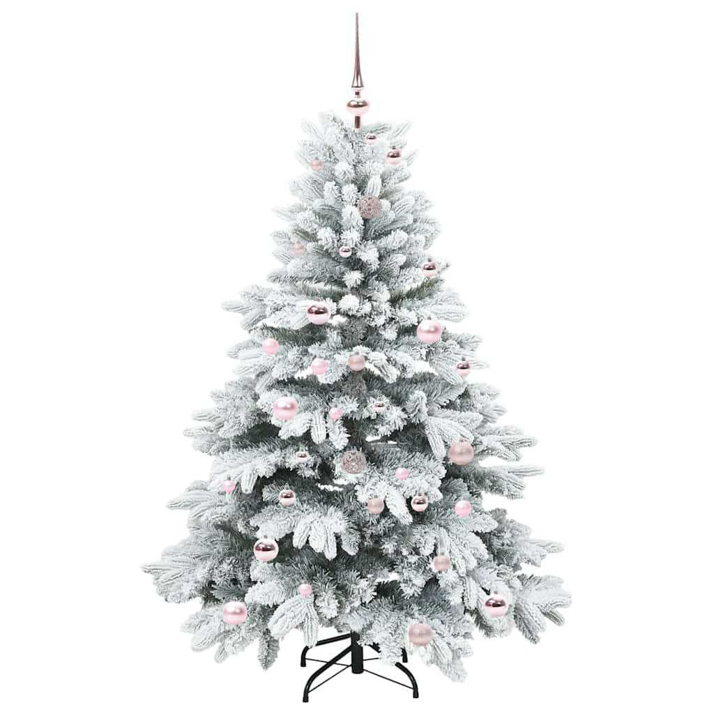 vidaXL Künstlicher Weihnachtsbaum mit 150 LEDs Weiß 150 cm PE und PVC