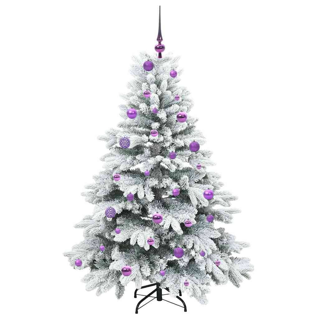 vidaXL Künstlicher Weihnachtsbaum mit 150 LEDs Weiß 150 cm PE und PVC