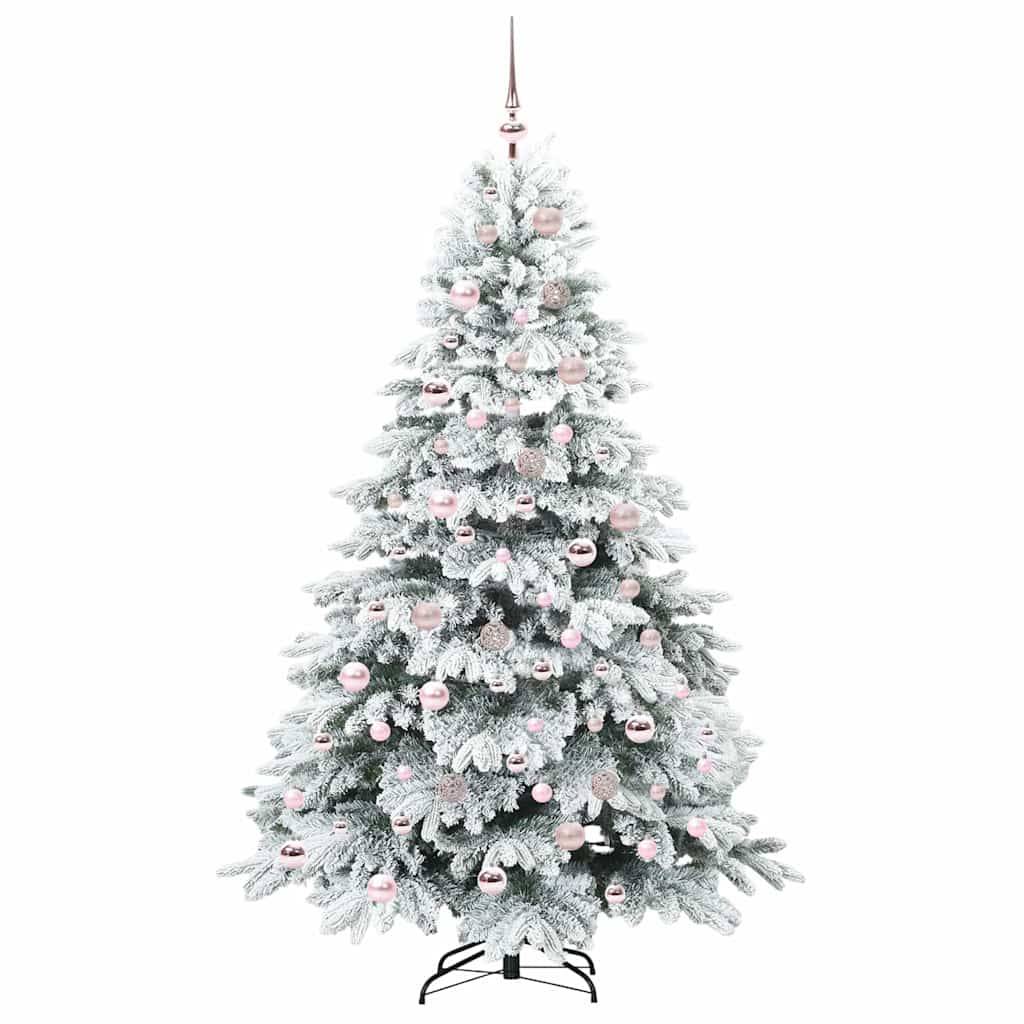 vidaXL Künstlicher Weihnachtsbaum mit 300 LEDs Weiß 180 cm PE und PVC