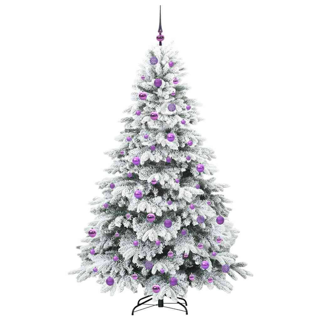 vidaXL Künstlicher Weihnachtsbaum mit 300 LEDs Weiß 180 cm PE und PVC