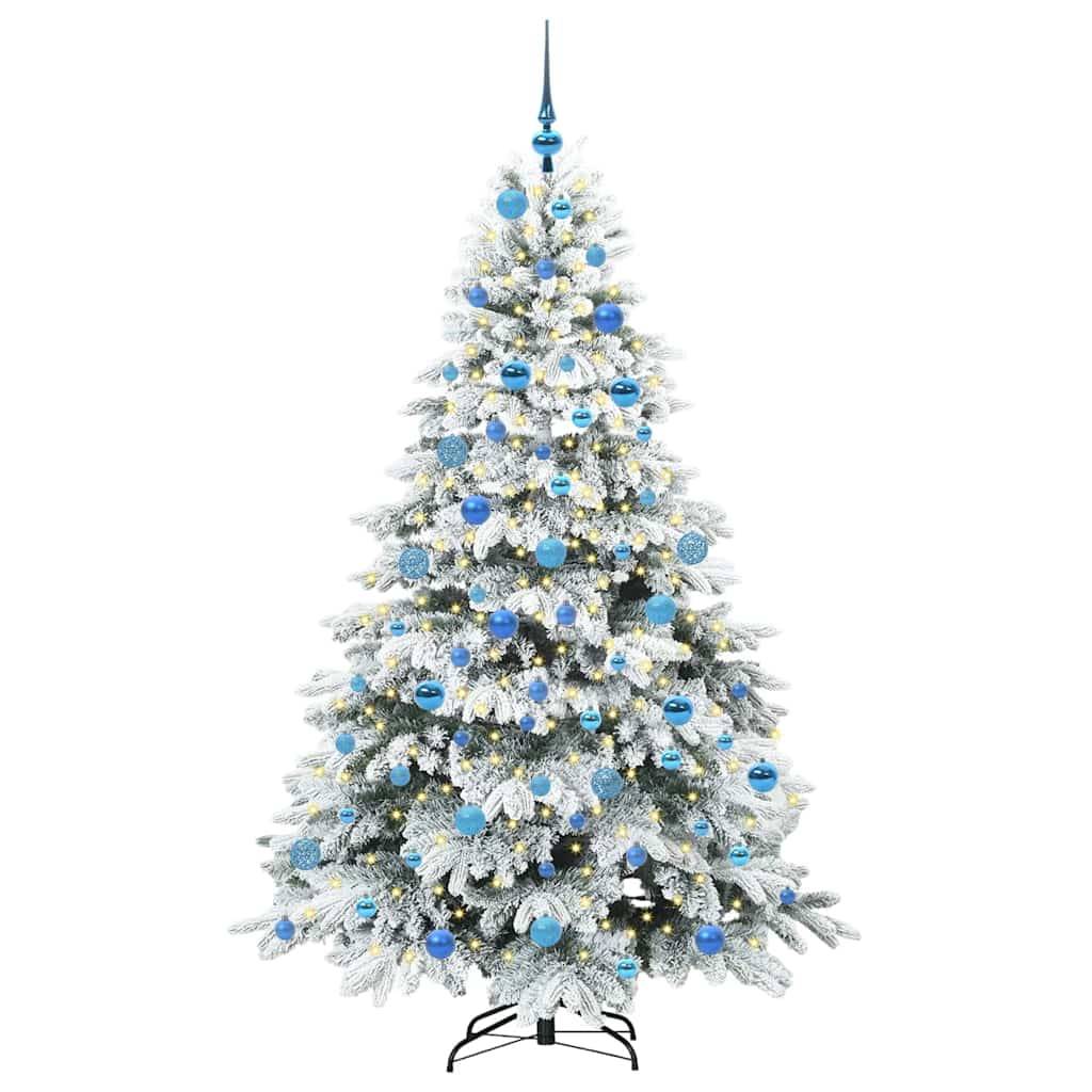 vidaXL Künstlicher Weihnachtsbaum mit 300 LEDs Weiß 180 cm PE und PVC