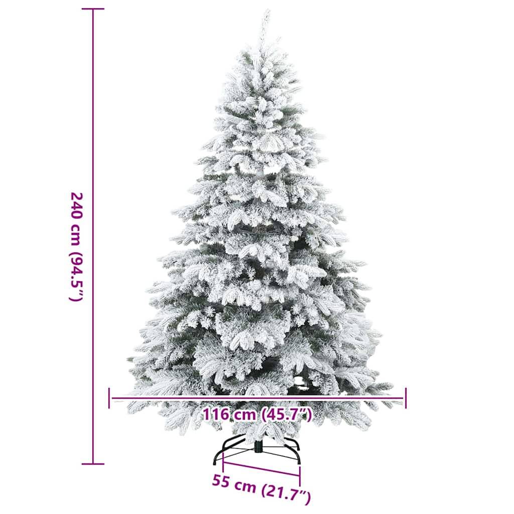 vidaXL Künstlicher Weihnachtsbaum mit 300 LEDs Weiß 240 cm PE und PVC