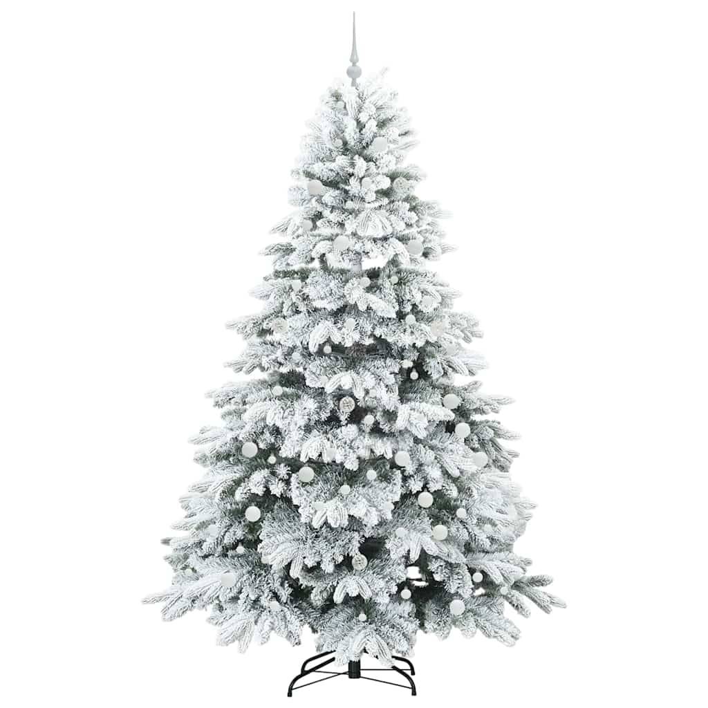 vidaXL Künstlicher Weihnachtsbaum mit 300 LEDs Weiß 240 cm PE und PVC