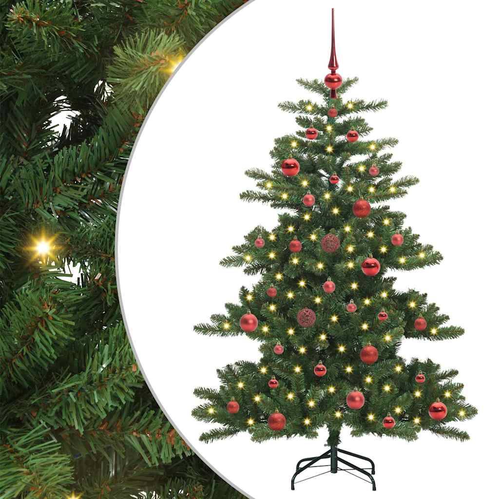 vidaXL Künstlicher klappbarer Weihnachtsbaum Grün 150 cm PVC und Stahl