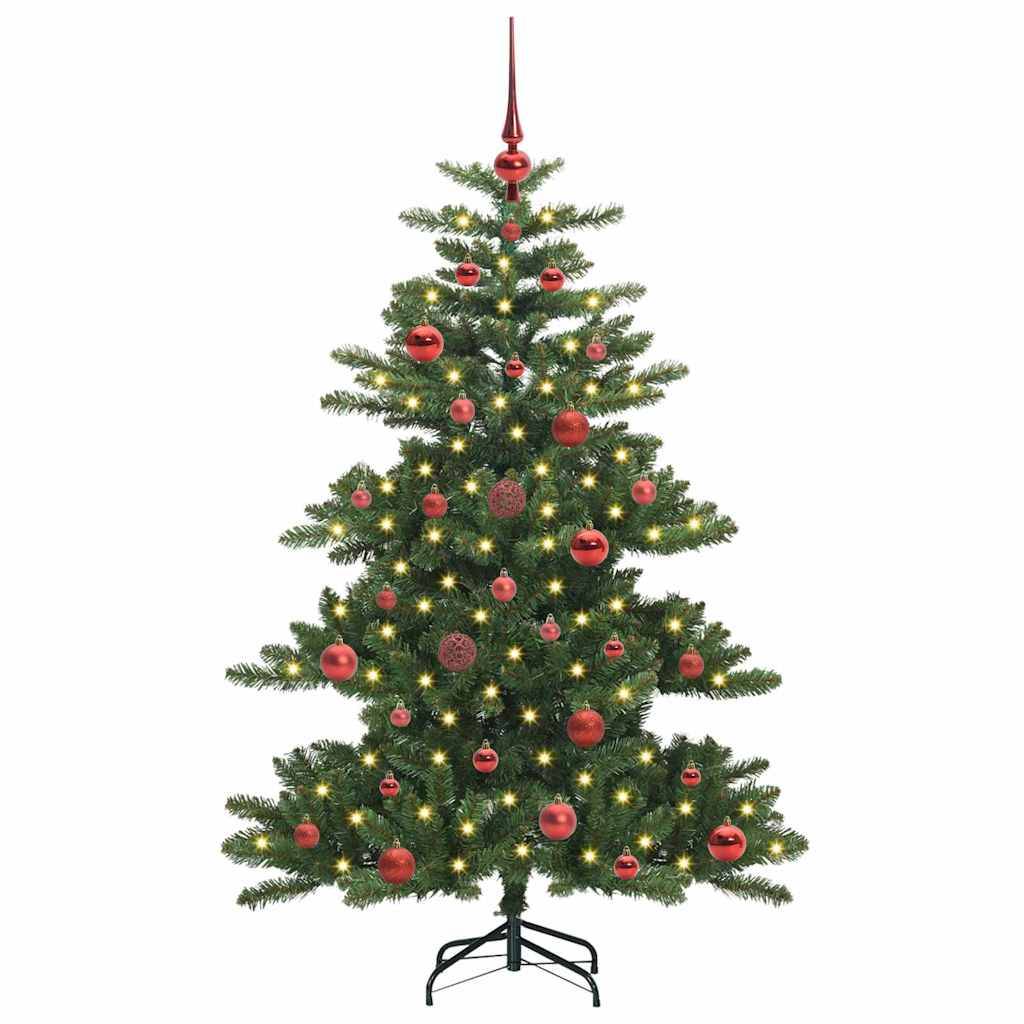 vidaXL Künstlicher klappbarer Weihnachtsbaum Grün 150 cm PVC und Stahl