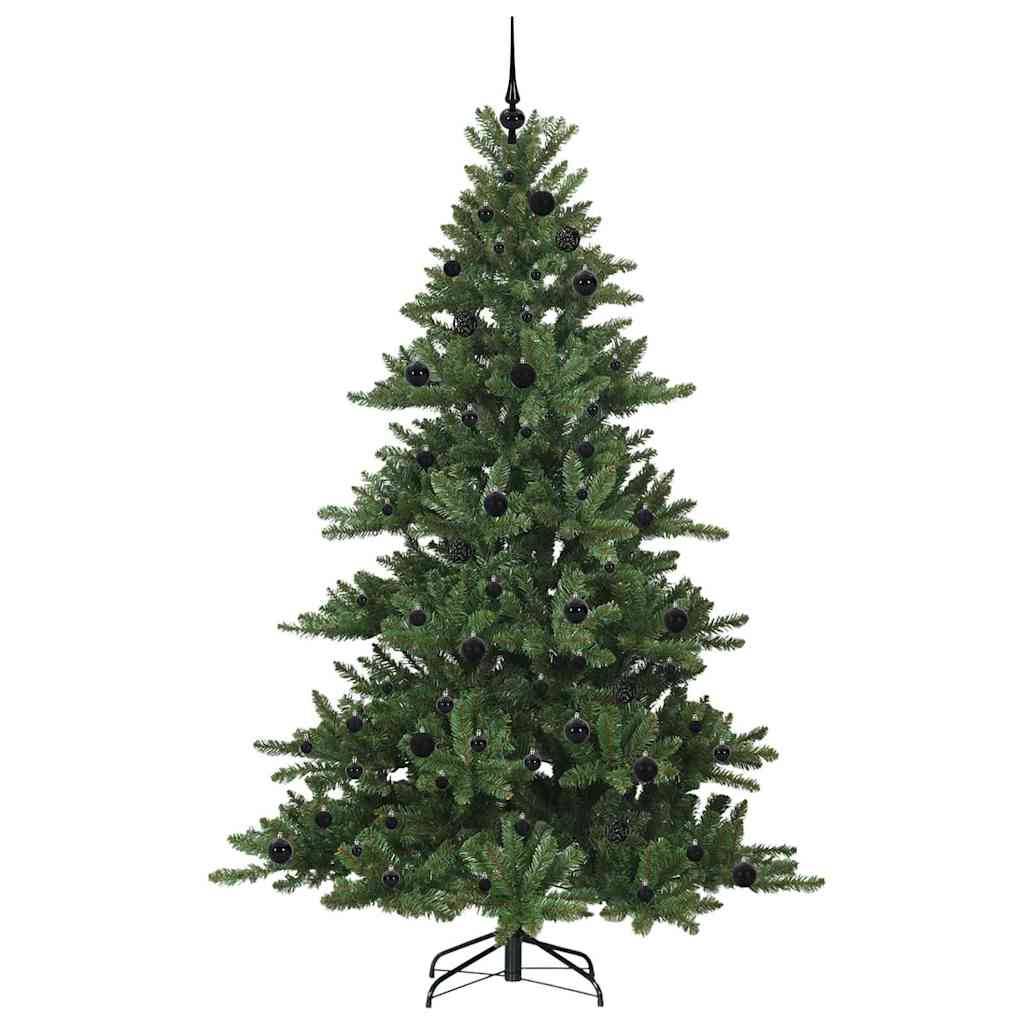 vidaXL Künstlicher klappbarer Weihnachtsbaum Grün 210 cm PVC und Stahl