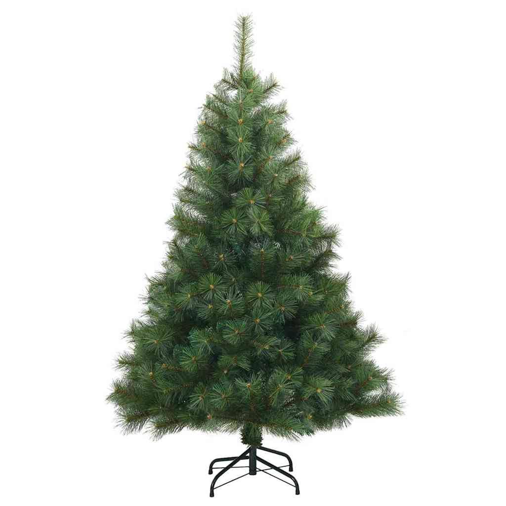 vidaXL Künstlicher klappbarer Weihnachtsbaum Grün 150 cm PVC, Stahl