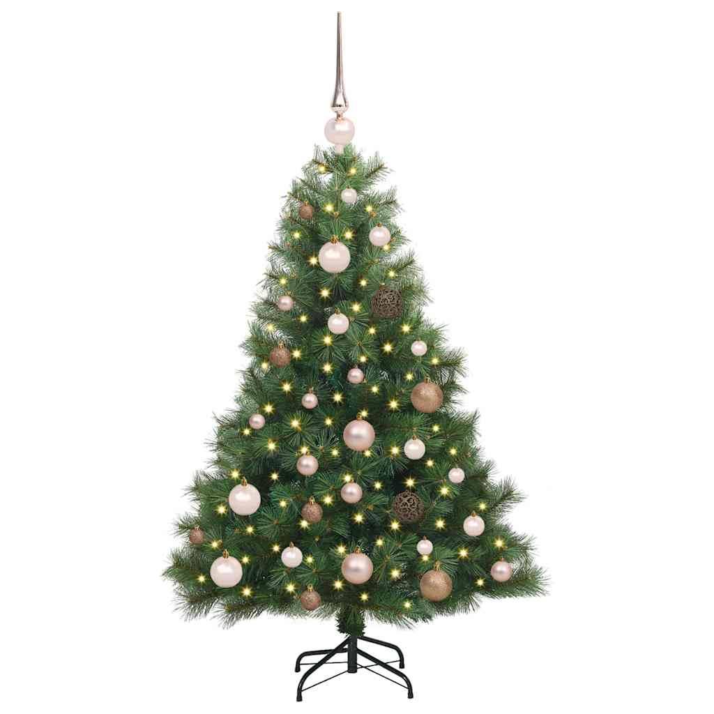 vidaXL Künstlicher Weihnachtsbaum mit 150 LEDs Grün 120 cm PE und PVC