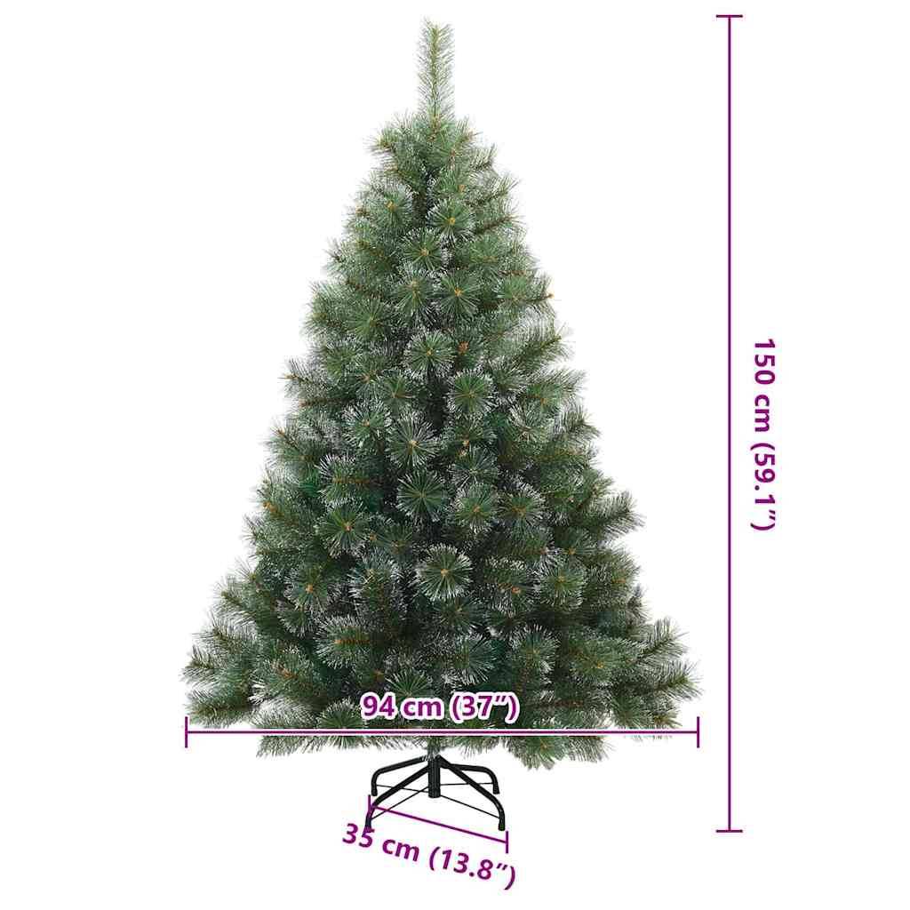 Künstlicher Weihnachtsbaum, 150 cm (59,1 Zoll) hoch und 94 cm (37 Zoll) breit, mit einem 35 cm (13,8 Zoll) hohen Metallständer.