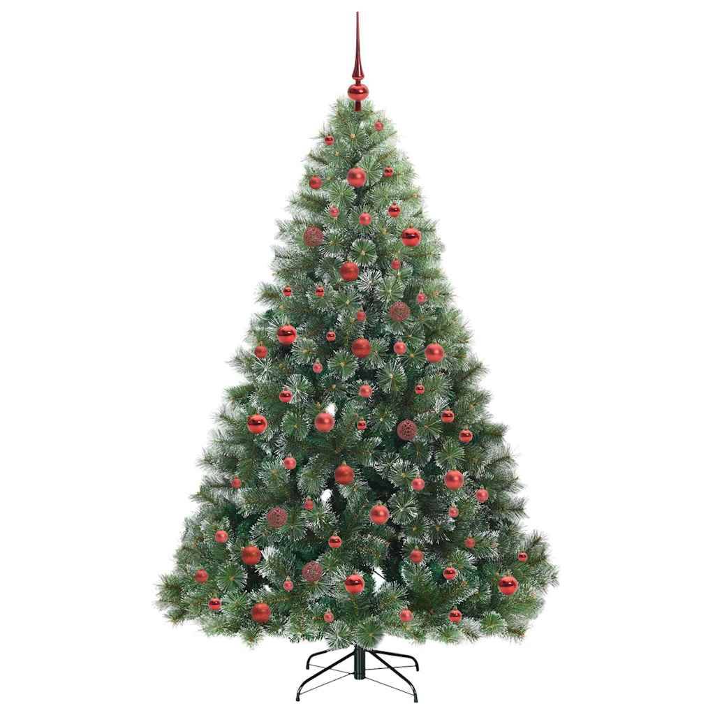 vidaXL Künstlicher Weihnachtsbaum mit 300 LEDs Grün 180 cm PE und PVC