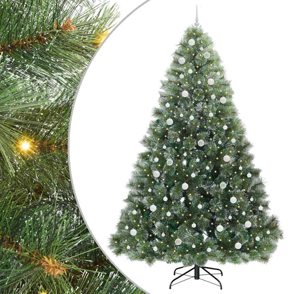 vidaXL Künstlicher Weihnachtsbaum mit 300 LEDs Grün 240 cm PE und PVC