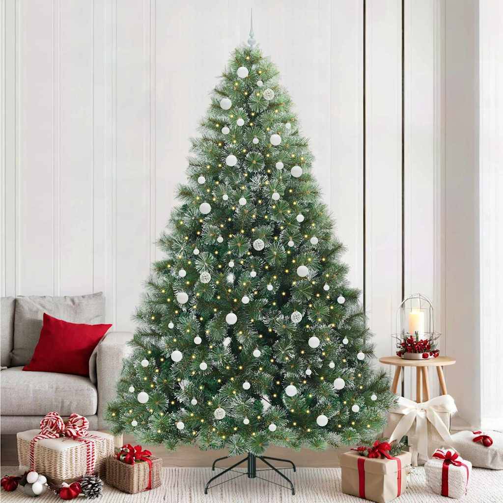 vidaXL Künstlicher Weihnachtsbaum mit 300 LEDs Grün 240 cm PE und PVC