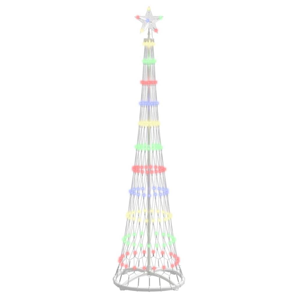 vidaXL LED-Weihnachtsbaum Mehrfarbig 51 x 51 x 190 cm Metall