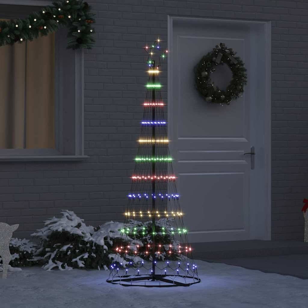 vidaXL LED-Weihnachtsbaum mit 230 LEDs Mehrfarbig 184,5 cm Metall