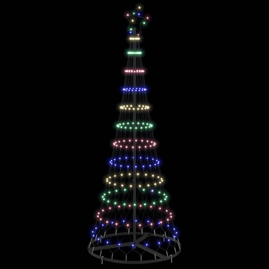 vidaXL LED-Weihnachtsbaum mit 230 LEDs Mehrfarbig 184,5 cm Metall
