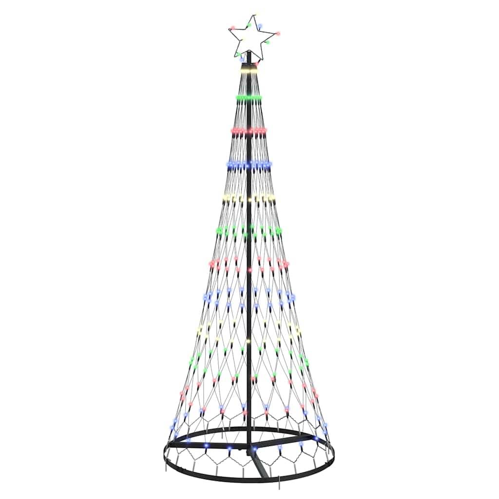 vidaXL LED-Weihnachtsbaum mit 230 LEDs Mehrfarbig 184,5 cm Metall