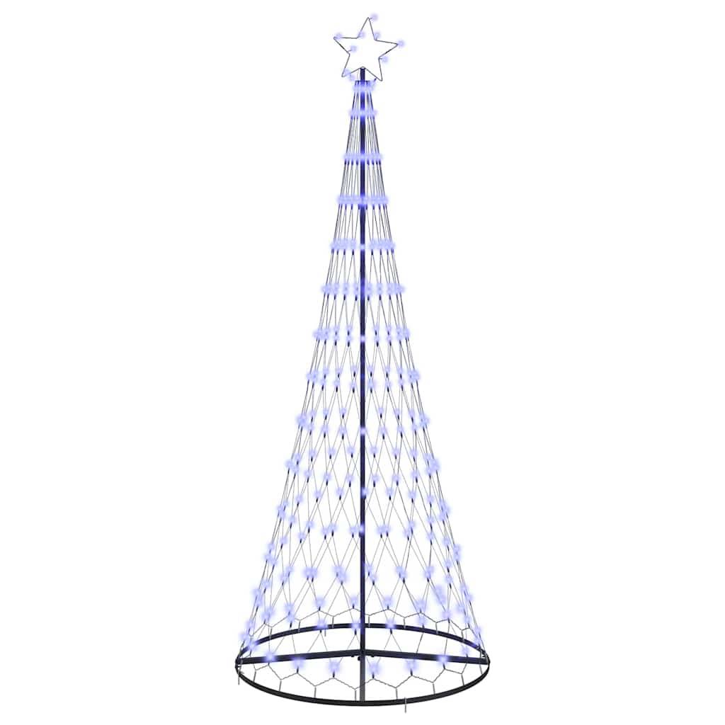 vidaXL LED-Weihnachtsbaum mit 290 LEDs Blau 100 x 100 x 250 cm Metall