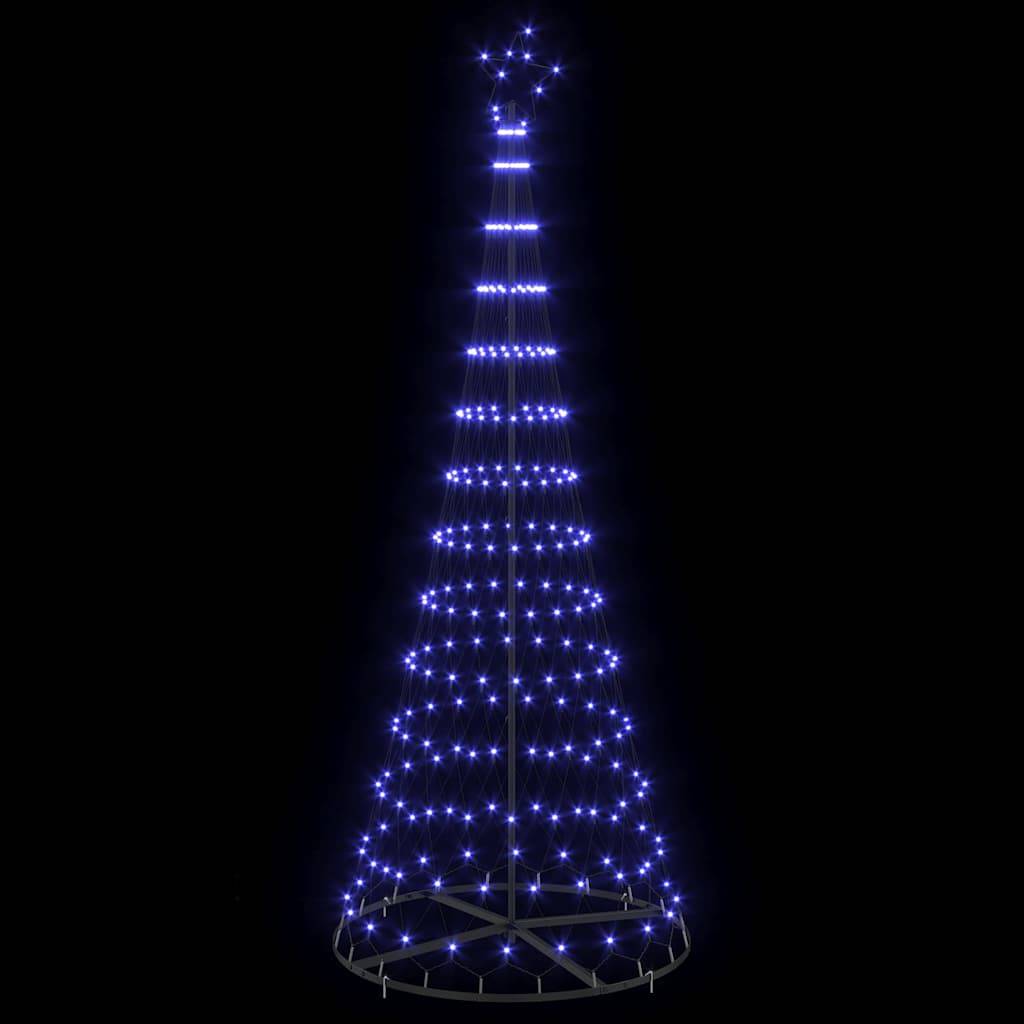 vidaXL LED-Weihnachtsbaum mit 290 LEDs Blau 100 x 100 x 250 cm Metall
