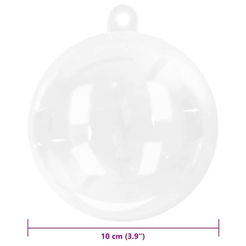 vidaXL Weihnachtskugel-Set 25 pcs Transparent Ø 10 cm Kunststoff
