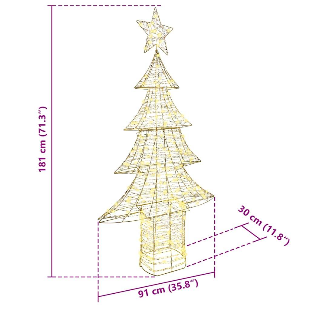 vidaXL Weihnachtsbaum mit 240 LEDs Warmweiß 181 cm PET