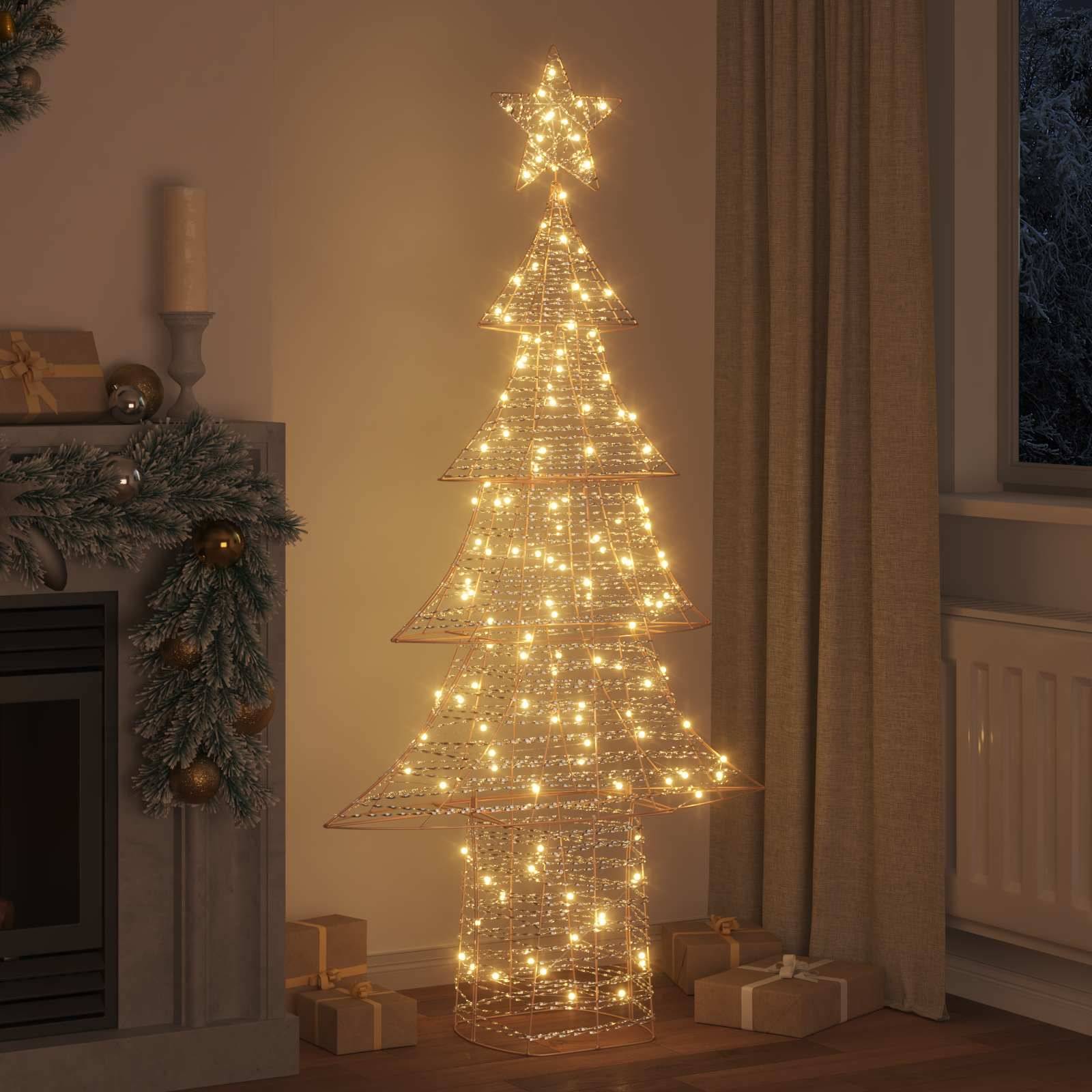 vidaXL Weihnachtsbaum mit 240 LEDs Warmweiß 181 cm PET