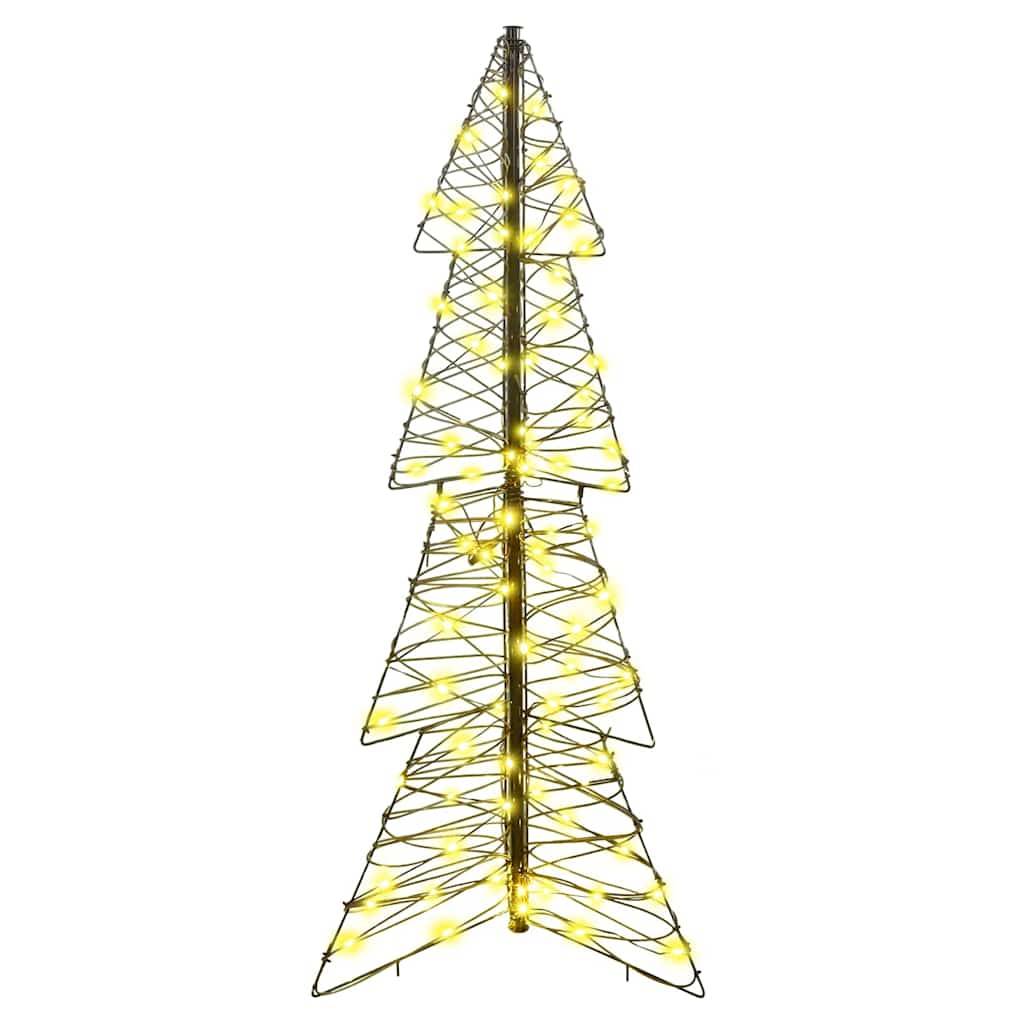 Ein Wireframe-Weihnachtsbaum, umwickelt mit leuchtenden Lichterketten, der eine festliche Atmosphäre schafft.